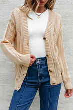 Load image into Gallery viewer, Black Open Knit Drop Shoulder Sweater Cardigan