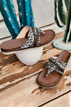 Load image into Gallery viewer, Leopard Studded Animal Print Flip Flop Sandals