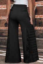 Load image into Gallery viewer, Smoke Gray Boho Lace Patchwork Wide Leg High Waist Pants