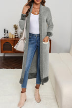 Load image into Gallery viewer, Gray Textured Knit Pocketed Duster Cardigan