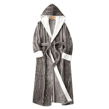 Load image into Gallery viewer, Couple&#39;s sleeping robe European size extra long plus fat hooded men&#39;s and women&#39;s bathrobe