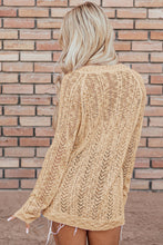 Load image into Gallery viewer, White Solid Open Knit Cardigan