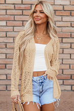 Load image into Gallery viewer, White Solid Open Knit Cardigan