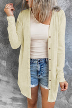 Load image into Gallery viewer, White Solid Color Open-Front Buttons Cardigan