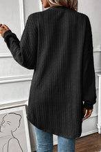 Load image into Gallery viewer, Chestnut Textured Knit Side Pockets Open Front Cardigan