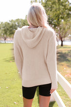 Load image into Gallery viewer, Apricot Waffle Knit Buttons Hooded Sweater with Pocket