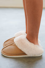 Load image into Gallery viewer, Camel Plush Suede Winter Home Slippers