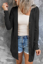 Load image into Gallery viewer, White Solid Color Open-Front Buttons Cardigan