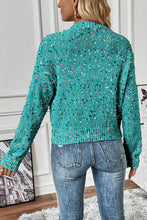 Load image into Gallery viewer, Apricot Rhinestone Decor Multicolor Confetti Sweater Cardigan