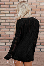 Load image into Gallery viewer, White Solid Open Knit Cardigan