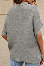 Load image into Gallery viewer, Apricot High Neck Short Bat Sleeve Sweater