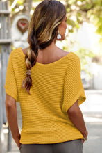 Load image into Gallery viewer, Ginger Solid Loose Knit Short Dolman Sleeve Sweater