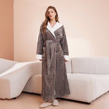 Load image into Gallery viewer, Couple&#39;s sleeping robe European size extra long plus fat hooded men&#39;s and women&#39;s bathrobe