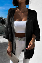 Load image into Gallery viewer, Khaki Hollow-out Bracelet Sleeve Knit Cardigan