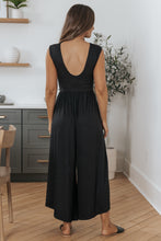 Load image into Gallery viewer, Black Open Back Wide Leg Jumpsuit