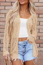 Load image into Gallery viewer, White Solid Open Knit Cardigan