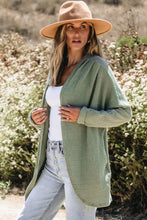 Load image into Gallery viewer, Laurel Green Waffle Knit Open Front Cardigan