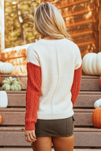 Load image into Gallery viewer, Vineyard Green Colorblock Patched Pocket Drop Shoulder Sweater