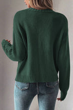 Load image into Gallery viewer, Black Open Knit Drop Shoulder Sweater Cardigan