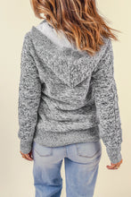 Load image into Gallery viewer, Dark Gray Long Sleeve Button-up Hooded Cardigans