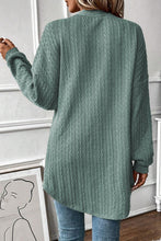 Load image into Gallery viewer, Chestnut Textured Knit Side Pockets Open Front Cardigan