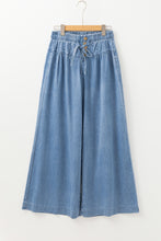 Load image into Gallery viewer, Beau Blue Mineral Wash Button Fly Waist Wide Leg Jeans