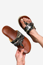 Load image into Gallery viewer, Leopard Studded Animal Print Flip Flop Sandals