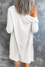 Load image into Gallery viewer, White Solid Color Open-Front Buttons Cardigan