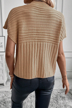 Load image into Gallery viewer, Light French Beige Rib Knitted Wide Sleeve Sweater T Shirt