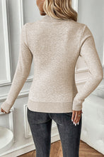 Load image into Gallery viewer, Apricot Thermal Lined Ribbed Knit Mock Neck Sweater