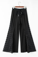 Load image into Gallery viewer, Smoke Gray Boho Lace Patchwork Wide Leg High Waist Pants