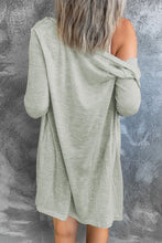 Load image into Gallery viewer, White Solid Color Open-Front Buttons Cardigan