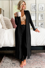 Load image into Gallery viewer, Parchment Split Long Cardigan and Skinny Pants Lounge Set