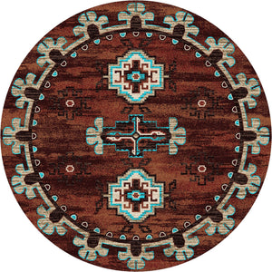 American Dakota Southwest Badlands Rug - Rust