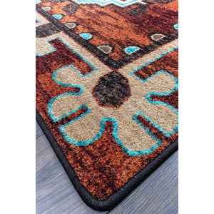 American Dakota Southwest Badlands Rug - Rust