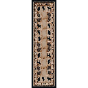 American Dakota Cabin Northern Wildlife Rug - Brown