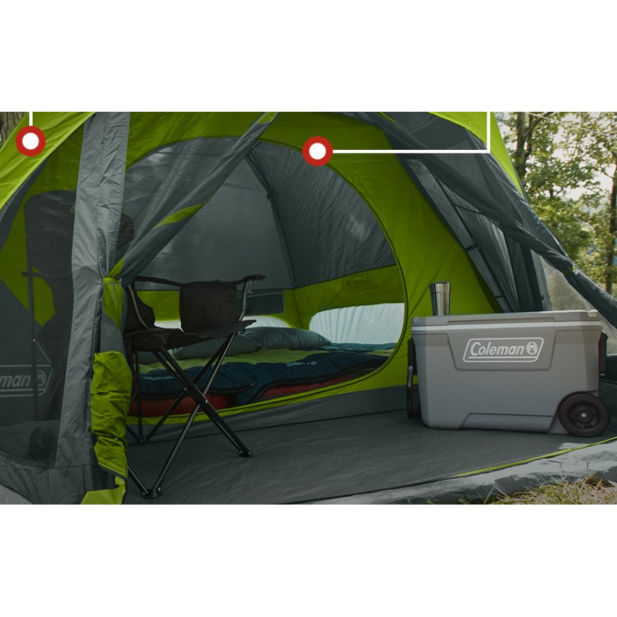 Coleman Skydome Tent 6 Person Screen Room Rock Grey – Simplyglampingusa